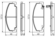 0 986 495 163 Sada brzdových destiček, kotoučová brzda BOSCH