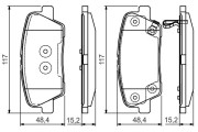 0 986 495 165 BOSCH sada brzdových platničiek kotúčovej brzdy 0 986 495 165 BOSCH