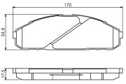 0 986 495 171 BOSCH sada brzdových platničiek kotúčovej brzdy 0 986 495 171 BOSCH