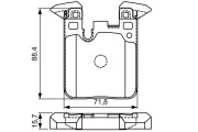 0 986 495 335 BOSCH sada brzdových platničiek kotúčovej brzdy 0 986 495 335 BOSCH