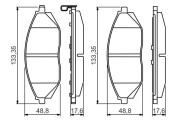 0 986 495 349 BOSCH sada brzdových platničiek kotúčovej brzdy 0 986 495 349 BOSCH