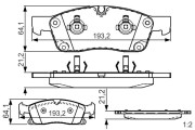 0 986 TB3 215 BOSCH sada brzdových platničiek kotúčovej brzdy 0 986 TB3 215 BOSCH