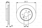 0 986 479 S77 Brzdový kotouč BOSCH