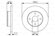 0 986 479 T68 BOSCH brzdový kotúč 0 986 479 T68 BOSCH