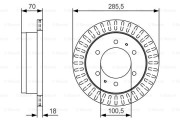 0 986 479 T91 Brzdový kotouč BOSCH