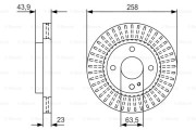 0 986 479 V27 Brzdový kotouč BOSCH