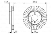 0 986 479 V38 Brzdový kotouč BOSCH