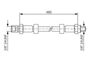 1 987 476 145 BOSCH brzdová hadica 1 987 476 145 BOSCH