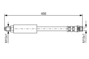 1 987 476 492 BOSCH brzdová hadica 1 987 476 492 BOSCH