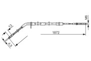 1 987 477 068 BOSCH żażné lanko parkovacej brzdy 1 987 477 068 BOSCH