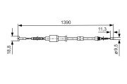 1 987 477 088 BOSCH żażné lanko parkovacej brzdy 1 987 477 088 BOSCH