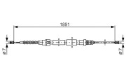 1 987 477 154 BOSCH żażné lanko parkovacej brzdy 1 987 477 154 BOSCH