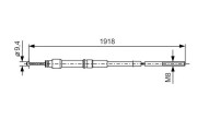 1 987 477 157 BOSCH żażné lanko parkovacej brzdy 1 987 477 157 BOSCH