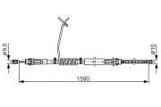 1 987 477 175 BOSCH żażné lanko parkovacej brzdy 1 987 477 175 BOSCH