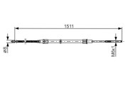 1 987 477 285 Tažné lanko, parkovací brzda BOSCH