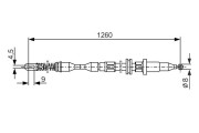 1 987 477 308 BOSCH żażné lanko parkovacej brzdy 1 987 477 308 BOSCH