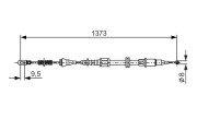 1 987 477 309 BOSCH żażné lanko parkovacej brzdy 1 987 477 309 BOSCH