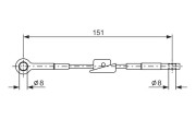 1 987 477 367 Tažné lanko, parkovací brzda BOSCH