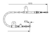 1 987 477 404 BOSCH żażné lanko parkovacej brzdy 1 987 477 404 BOSCH