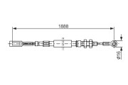 1 987 477 420 BOSCH żażné lanko parkovacej brzdy 1 987 477 420 BOSCH