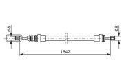 1 987 477 422 BOSCH żażné lanko parkovacej brzdy 1 987 477 422 BOSCH