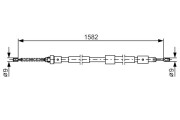 1 987 477 443 BOSCH żażné lanko parkovacej brzdy 1 987 477 443 BOSCH