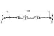 1 987 477 462 BOSCH żażné lanko parkovacej brzdy 1 987 477 462 BOSCH