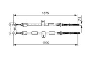 1 987 477 520 BOSCH żażné lanko parkovacej brzdy 1 987 477 520 BOSCH