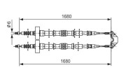 1 987 477 528 BOSCH żażné lanko parkovacej brzdy 1 987 477 528 BOSCH