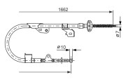 1 987 477 535 BOSCH żażné lanko parkovacej brzdy 1 987 477 535 BOSCH