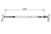 1 987 477 569 Tažné lanko, parkovací brzda BOSCH