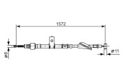 1 987 477 607 BOSCH żażné lanko parkovacej brzdy 1 987 477 607 BOSCH