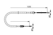 1 987 477 644 BOSCH żażné lanko parkovacej brzdy 1 987 477 644 BOSCH