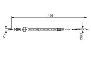 1 987 477 705 BOSCH żażné lanko parkovacej brzdy 1 987 477 705 BOSCH