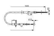 1 987 477 752 BOSCH żażné lanko parkovacej brzdy 1 987 477 752 BOSCH