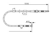 1 987 477 759 BOSCH żażné lanko parkovacej brzdy 1 987 477 759 BOSCH