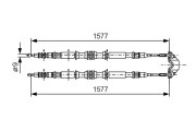 1 987 477 767 BOSCH żażné lanko parkovacej brzdy 1 987 477 767 BOSCH