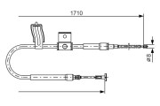 1 987 477 829 BOSCH żażné lanko parkovacej brzdy 1 987 477 829 BOSCH