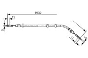 1 987 477 904 BOSCH żażné lanko parkovacej brzdy 1 987 477 904 BOSCH