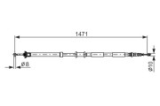 1 987 477 970 Tažné lanko, parkovací brzda BOSCH