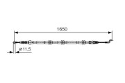 1 987 482 016 BOSCH żażné lanko parkovacej brzdy 1 987 482 016 BOSCH