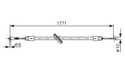 1 987 482 030 BOSCH żażné lanko parkovacej brzdy 1 987 482 030 BOSCH