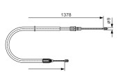 1 987 482 041 BOSCH żażné lanko parkovacej brzdy 1 987 482 041 BOSCH