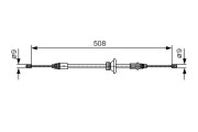 1 987 482 042 BOSCH żażné lanko parkovacej brzdy 1 987 482 042 BOSCH