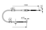 1 987 482 049 BOSCH żażné lanko parkovacej brzdy 1 987 482 049 BOSCH