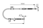 1 987 482 050 BOSCH żażné lanko parkovacej brzdy 1 987 482 050 BOSCH