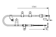 1 987 482 076 BOSCH żażné lanko parkovacej brzdy 1 987 482 076 BOSCH