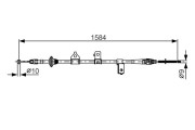 1 987 482 099 BOSCH żażné lanko parkovacej brzdy 1 987 482 099 BOSCH