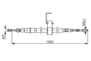 1 987 482 106 BOSCH żażné lanko parkovacej brzdy 1 987 482 106 BOSCH