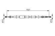 1 987 482 109 BOSCH żażné lanko parkovacej brzdy 1 987 482 109 BOSCH